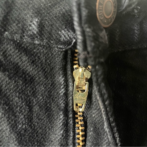 Vintage Curfew Tapered Jeans Girls 14 Slim (23x26) Black Distressed Cotton - Picture 7 of 16